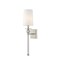 Z-Lite Mia 1 Light Wall Sconce, Brushed Nickel & White 805-1S-BN - alternate 3